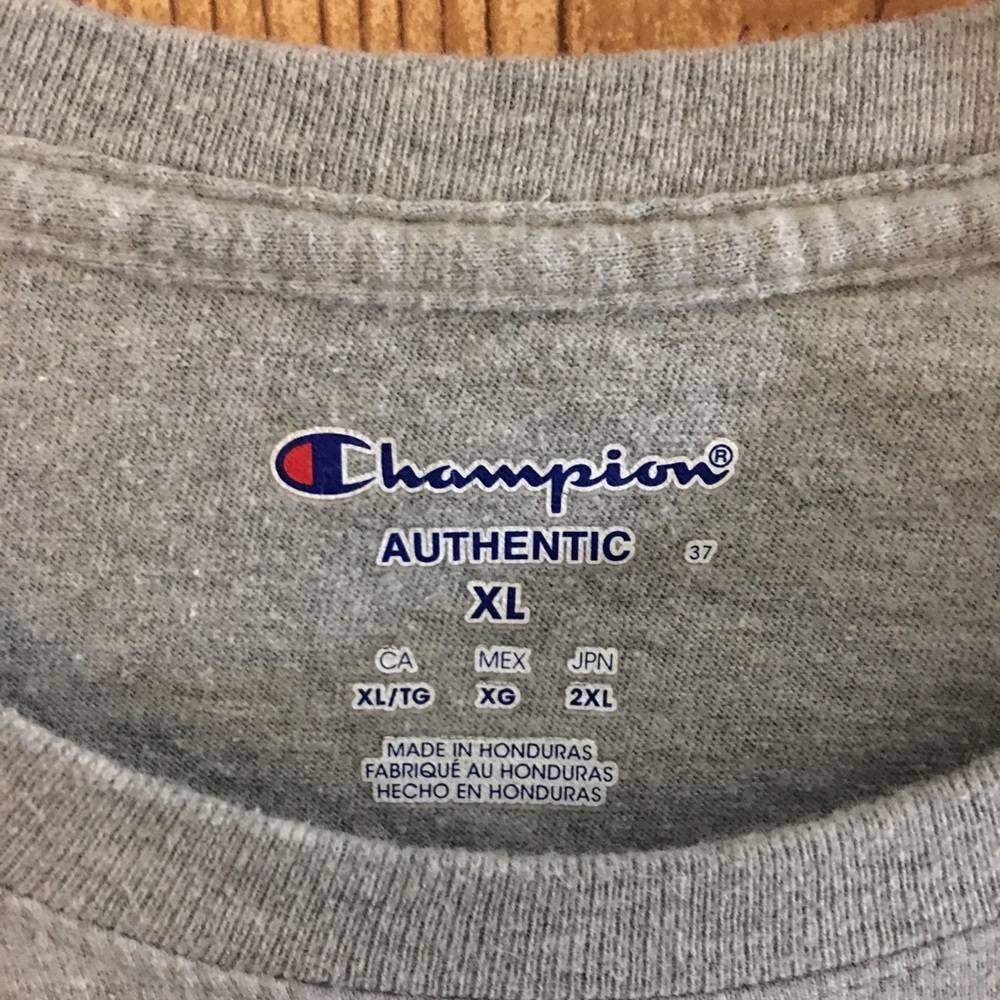 Champion Authentic Gray Logo Tee Men’s XL - Picture 3 of 7